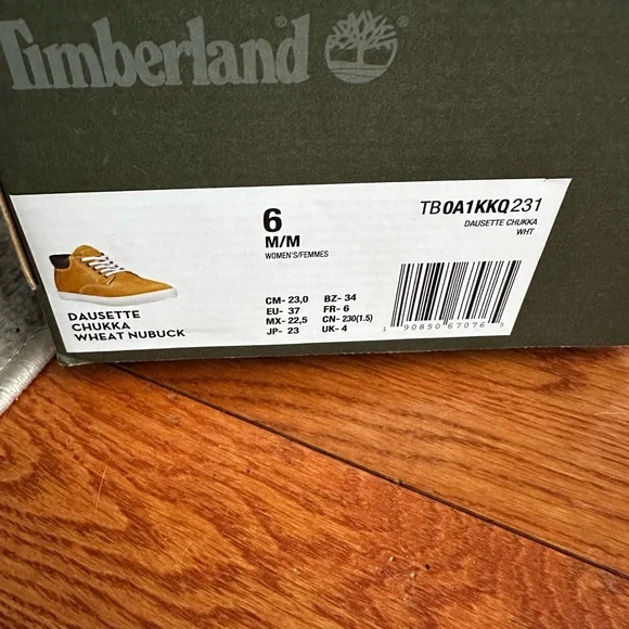NEW Timberland‎ Dausette Chukka Wheat Nubuck Sneaker - Picture 8 of 8